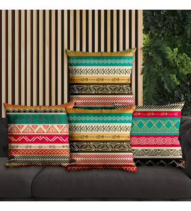 eJOYA Etnik Tasarımlı 4'lü Yastık İçi Ve Kırlent Kılıfı 45cm 113813