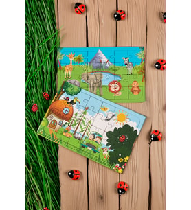 Okul Öncesi Başlangıç Yapboz Hayvanlar Alemi Ve Safari Ahşap Puzzle Set