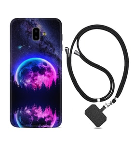 Samsung J6 Plus J7 Prime J7 Pro M20 Kılıf Boyun Askılı Silikon Star Planet 1652