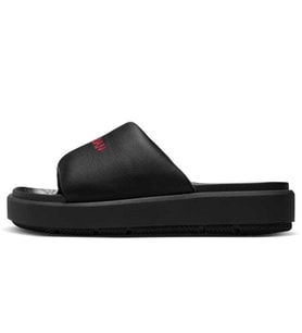 Nike Jordan Sophia Slide Womens Sandals Hakiki Deri Kadın Günlük Terlik Siyah