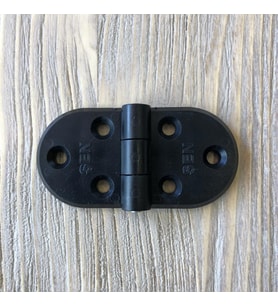 Plastik Oval Menteşe 7cm - 2 Adet Siyah (Çok Renkli)