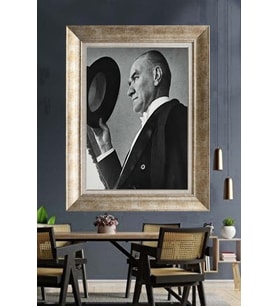 Gümüş Çerçeveli Atatürk Tablo za252