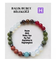 Balık Burcu Doğaltaş Unisex Bileklik