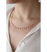 925 Ayar Gümüş Kalp Figürlü Rose Kolye - N165001