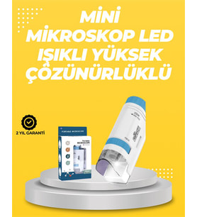 Northcity Taşınabilir LED Işıklı Cep Mikroskop - 80X-200X Büyütme