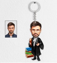 Kişiye Özel Hakim Tasarımlı Karikatür Anahtarlık 1