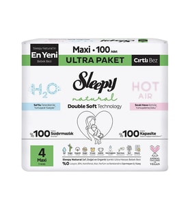 Sleepy Natural Bebek Bezi 4 No Maxi 100 lü Ultra Paket