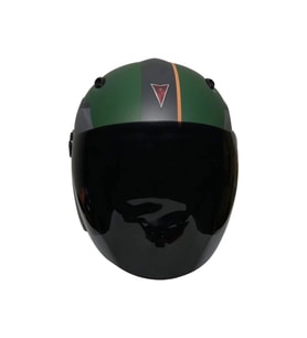 Motosiklet ve Bisiklet  Yarım Kask Siyah Cam CE Sertifikalı Abs Material Motor Kaskı Cargo (Yeşil)