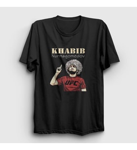 Presmono Unisex Siyah Ufc Khabib Nurmagomedov T-Shirt 313107tt