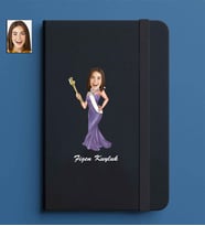 Kişiye Özel Kadın Model 13x21 Siyah Defter-14
