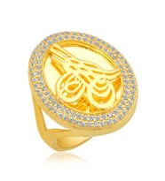 Gümüş Gold Tuğralı Bayan Yüzük