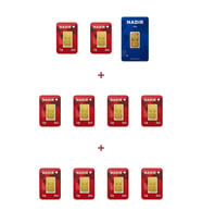 Nadir Gold 24 Ayar 20 Gram Külçe Altın (1 Adet 10 Gram Külçe Altın + 10 Adet 1 Gram Külçe Altın )