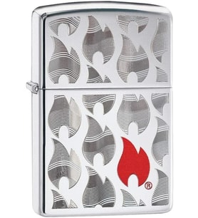 Zippo Red Flame In Flames Dizayn Çakmak
