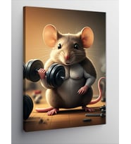 Kanvas Tablo Dumbbell Fare Şakası