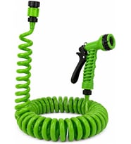 15 Metre Spiral Bahçe Sulama Hortumu Seti, 7 Fonksiyonlu Sprey Tabancalı Uzayabilir Kompakt Hortum, Pratik Bahçe Hortumu, Araç Yıkama Balkon Çiçek Sulama Hortumu(15 Metre Fıskiye Seti)
