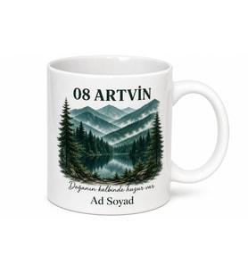 Artvin Plakalı Karagöl Ormanları Kafkasör Yaylası Doğa Dağ Kupası Hediye Bardak