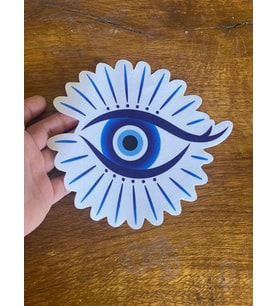 16X19 CM ÜTÜ İLE YAPIŞAN TRANSFER BASKI TİŞÖRT BASKI NAZAR BONCUĞU GÖZ