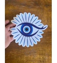 16X19 CM ÜTÜ İLE YAPIŞAN TRANSFER BASKI TİŞÖRT BASKI NAZAR BONCUĞU GÖZ