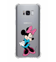 Samsung Galaxy S8  Köşe Korumalı Antişok Kapak Minnie Mouse Tasarımlı Şeffaf  Kılıf