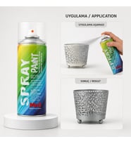 MxS RAL 8802 Gümüş Akrilik Sprey Boya 400 ml
