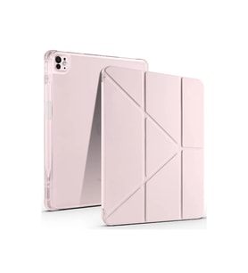 Apple iPad Air 13 (2024) Kılıf Kalemlikli Mars Tablet Kılıfı - Rose Gold