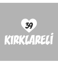 Kalpli 39 Kırklareli Araba Sticker siyah 20x15 CM (Beyaz)