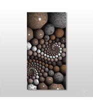 Kahverengi Gri Taşlar Kanvas Tablo 30x50cm (Karışık)