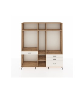 Hyperion Dolap 7 Raflı 4 Çekmeceli 3 Askılı 220x44x243 Çam-Çam/Aytaşı