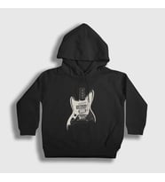 Presmono Unisex Çocuk Siyah Guitar Nirvana Kapüşonlu Sweatshirt 99348tt