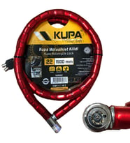 Kupa Vinil Kaplı Çelik Kablolu Esnek Motosiklet Kilidi - 22 mm - 150 cm.