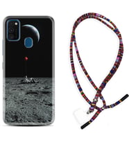 Samsung M21 M22 M23 M30 M31S M32 Kılıf Boyun Asklı Rasta Silikon Astronoot Red Baloon 1608