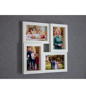 3D Baskı 4lü Duvar Fotoğraf Çerçevesi Çoklu Kolaj Resim Çerçevesi Yatay Dikey Anı Duvarı Panosu