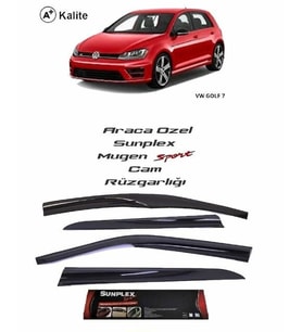 Vw Golf 7 Mugen Cam Rüzgarlığı 2013-2020 arası 4'lü Sunplex (Beyaz)