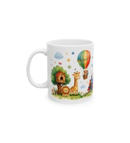 Sevimli Hayvanlar ve Tren Temalı Çocuk Tasarım A Sınıf Porselen Kupa 330 ml KF27072627