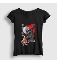 Presmono Kadın Siyah Ken Kaneki V2 Anime Tokyo Ghoul T-Shirt 350289tt