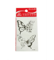 Kelebek Tattoo Dövme Sticker (Beyaz)