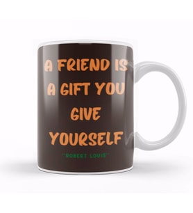 Friendship Quotes DAY ideas LOVE gift Robert Louis Kupa Bardak Porselen