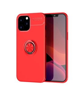 Iphone 12 Kılıf Range Yüzüklü Silikon - Kırmızı