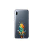 Samsung Galaxy A10 ile uyumlu Splash ahtapot tasarımlı şeffaf silikon kılıf