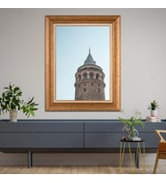 Altın Varaklı Paspartulu Çerçeveli  Tablo nat1146