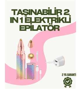 8000 RPM Taşınabilir Epilatör – Kaş Düzeltici ve Dudak Epilatörlü Pille Çalışan