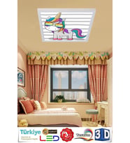 Çocuk Avize Unicorn Cool Led Aydınlatmalı Lamba 54w