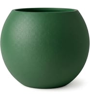Dekoratif 27L Küre Saksı Ø35 cm (Orman Yeşili) • Beton Görünümlü Modern Salon ve Bahçe Saksısı