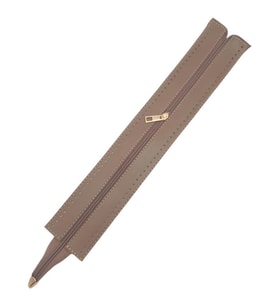 Angel Çanta Aksesuar 40 cm Derili Fermuar Vizon Renk Light Gold Metalli