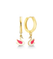 Gümüş Gold Kuğu Sallantılı Kadın Küpe CSR2184874