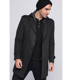 PLT8334 DEWBERRY ERKEK PALTO-ANTRASİT