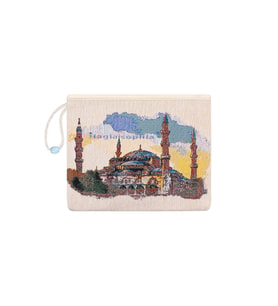 Bursa İpek Ayasofya Desen Goblen El Çantası