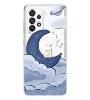 Samsung Galaxy A53 Uyumlu Sevimli Ayıcık Desenli Şeffaf Telefon Kılıfı