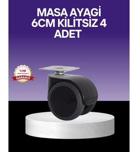 Çok Amaçlı Kilitsiz Masa Ayağı Tekerleği 6 cm