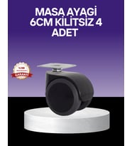 Çok Amaçlı Kilitsiz Masa Ayağı Tekerleği 6 cm